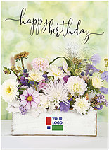 Select a verse or write your own. Spring Floral Logo Card D2952U-V